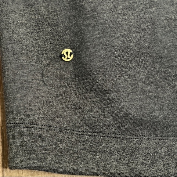 Lululemon Principal Dancer Women 8 Heathered Black French Terry Oversized Long - Picture 11 of 13